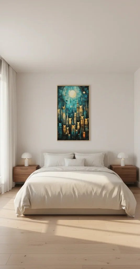 Пастелен принт на светла стена – добавя въздух и свежест